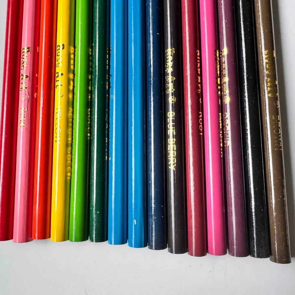 RoseArt colored pencils set of 15 Vintage 2004 New Old Stock Y2K